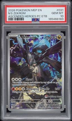 2026 POKEMON MEP EN-ME BLACK STAR PROMO #031 N'S ZEKROM ASCENDED HEROES POKEMON CENTER ELITE TRAINER BOX