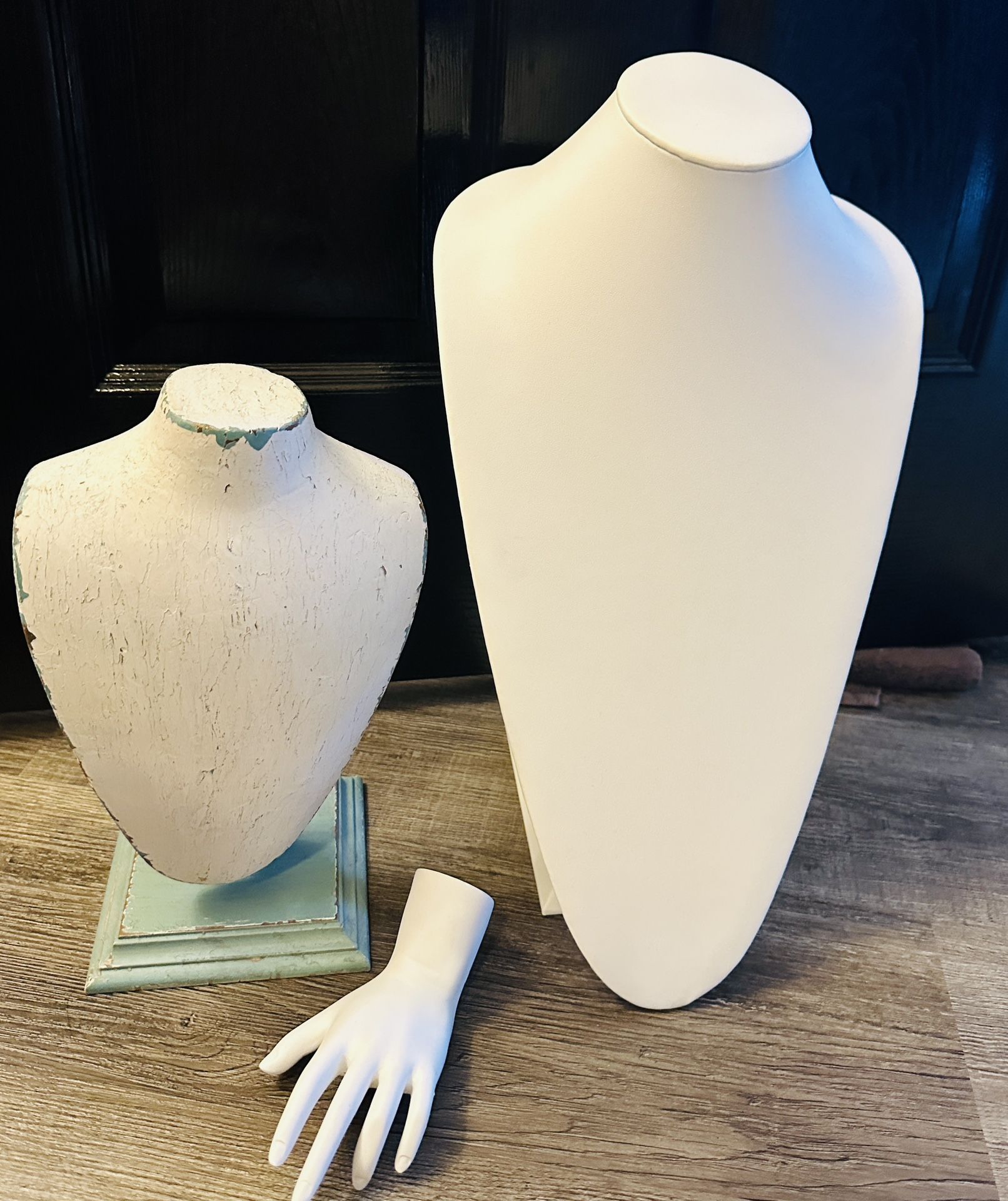 Jewelry Necklace Display Holder Stands & Hand Ring Bracelet Modeling Display Preowned