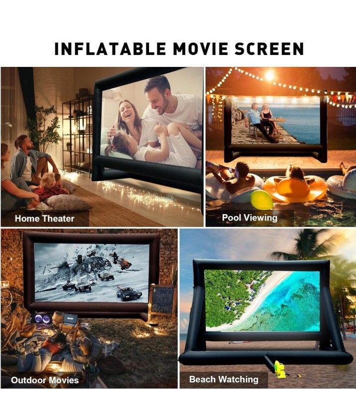 Outdoor Inflatable Movie Theater 200inch Screen