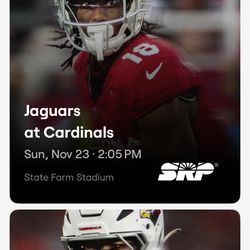 CARDINALS VS JAGUARS’ SUNDAY NOV.23 @ 2:05pm