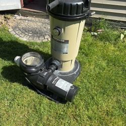Hayward swimming pool pump and filter