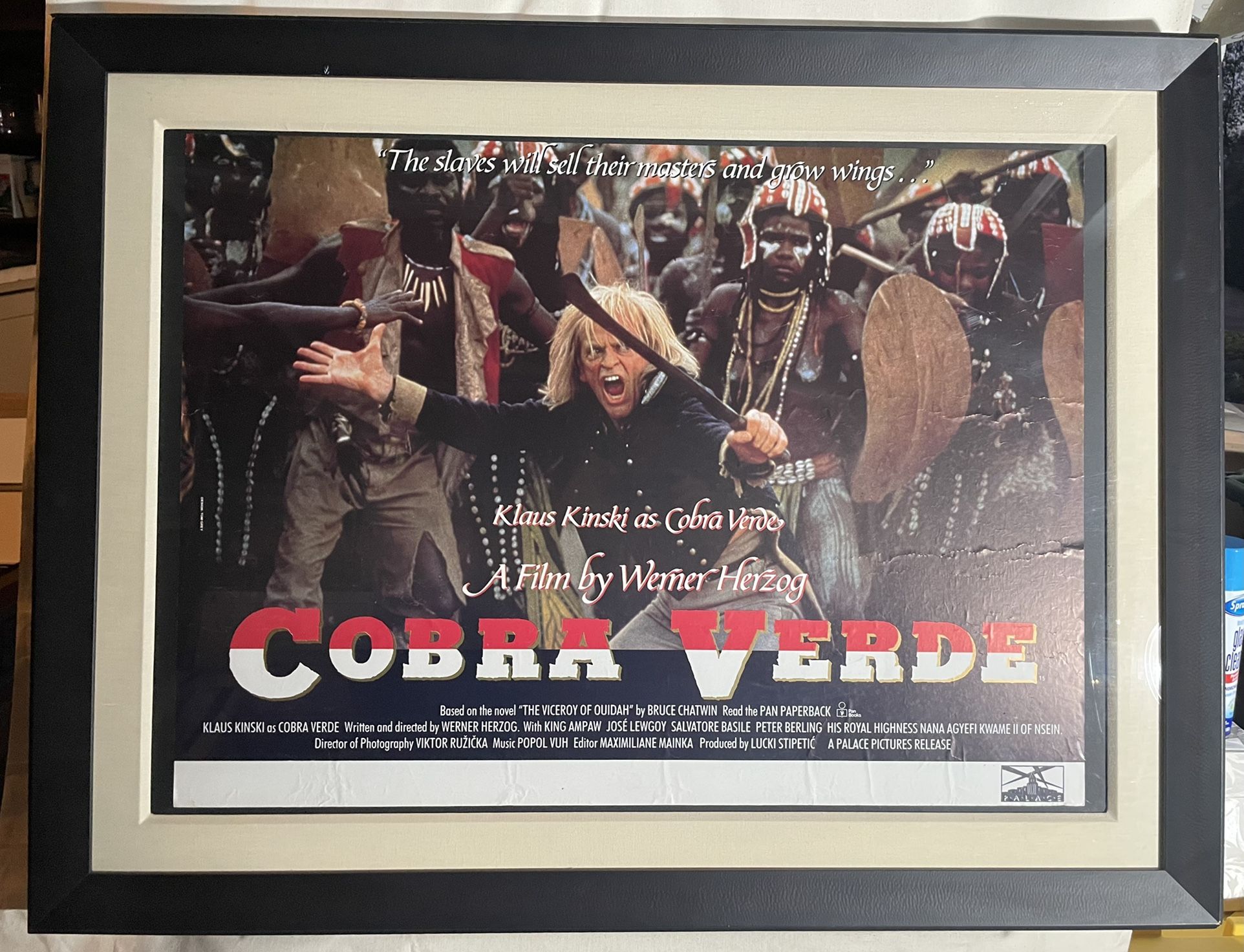 Man Cave Par Excellence - Large Cobra Verde Poster - 1987 Klaus Kinski & Werner Herzog