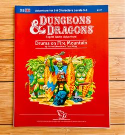 TSR DUNGEONS & DRAGONS — “Drums on Fire Mountain” Game Adventure