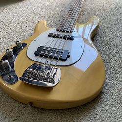 left-handed 5-string electric bass guitar