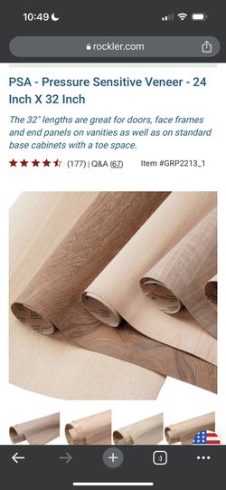 PSA - Pressure Sensitive Veneer - 24 Inch X 32 Inch