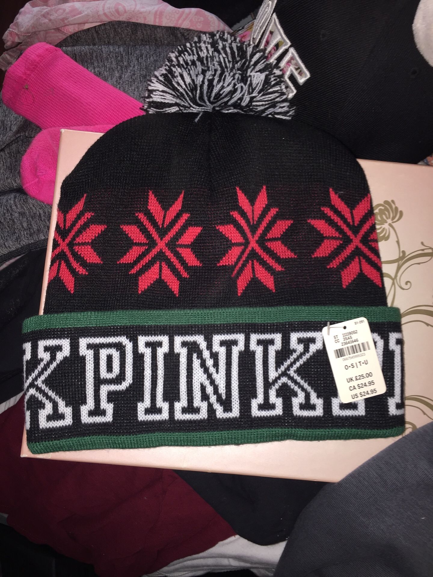 PINK beanie