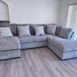 Gray U Shape Sectional