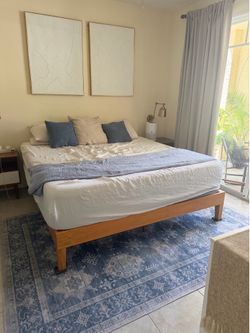 King Platform Bed + 14” Memory Foam Mattress – $500 OBO
