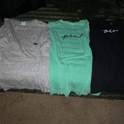 3 Victoria’s Secret Long Sleeve Tees Size Large