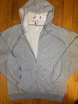 Alo Gray Zip Up Size Large