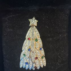 Swarovski Christmas Brooch