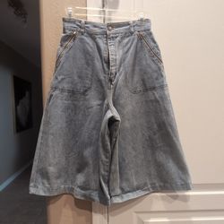 Vintage Huk-A-Poo Denim Jeans Split Skirt, Ladies Size 7