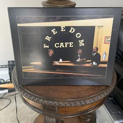 Framed “Freedom Café” Art – Civil Rights Wall Decor