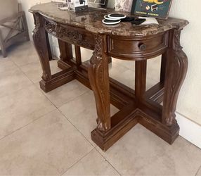 Tv stand with drawers REAL WOOD and GRANITE