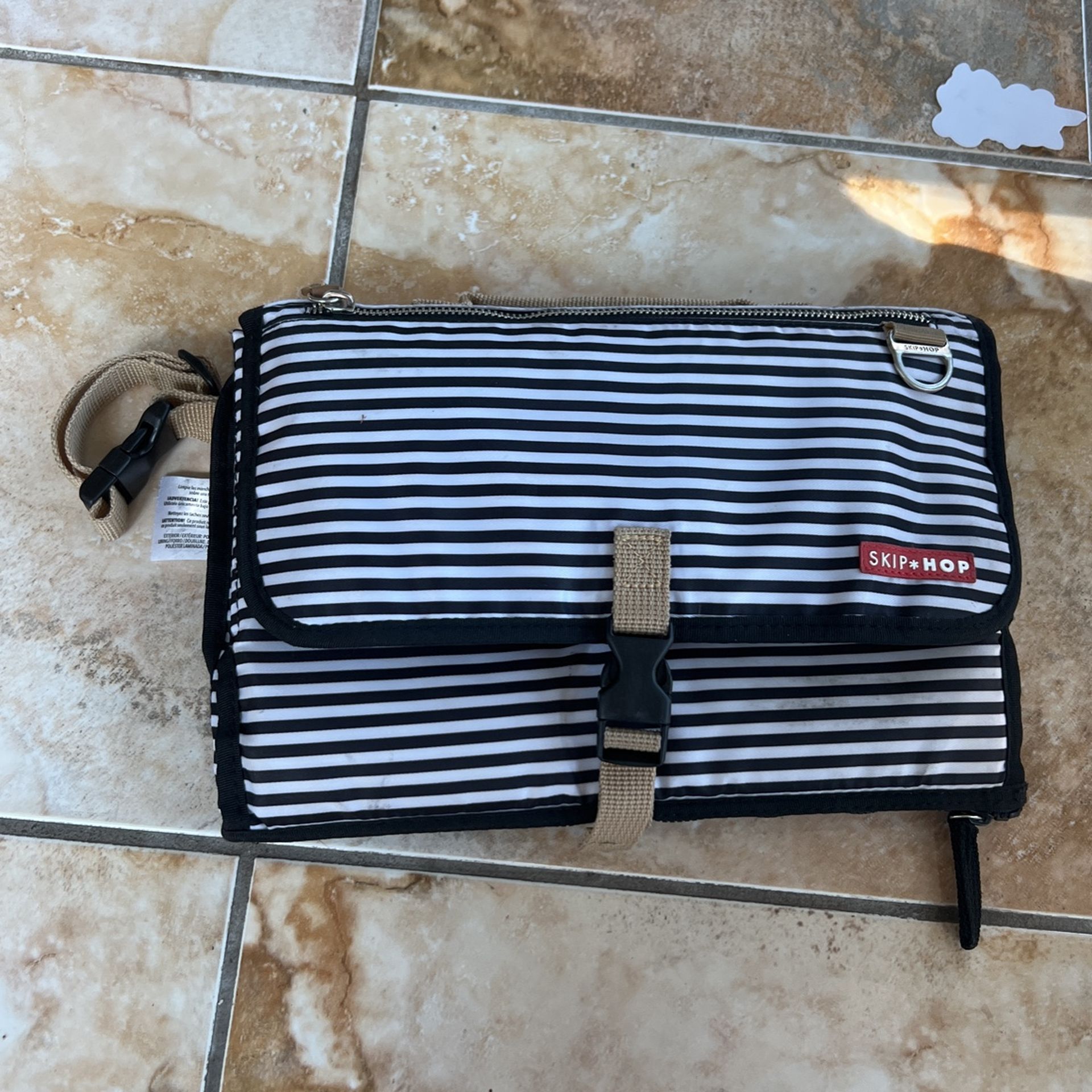 SKIP HOP Pronto Jonathan Adler Changing Pad Station Clutch Travel Bag Stripped