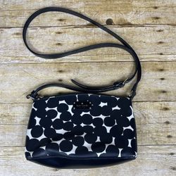 Kate Spade New York Millie Grove Street Splodge Dot Black/Cream Crossbody Bag - Gift