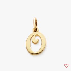 James Avery O 14K Gold Script Initial Charm