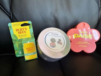 Perfume, Mirror Case, and Burt’s Bee Lip Butter