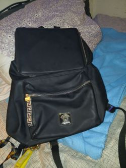 Versace Medusa Black Leather Backpack
