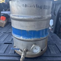 Home-brew mash ton or brew kettle. 