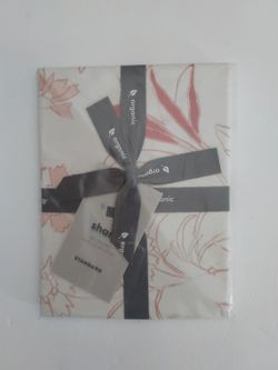 West Elm Standard Sham Washed Organic Cotton Pink Stone NEW