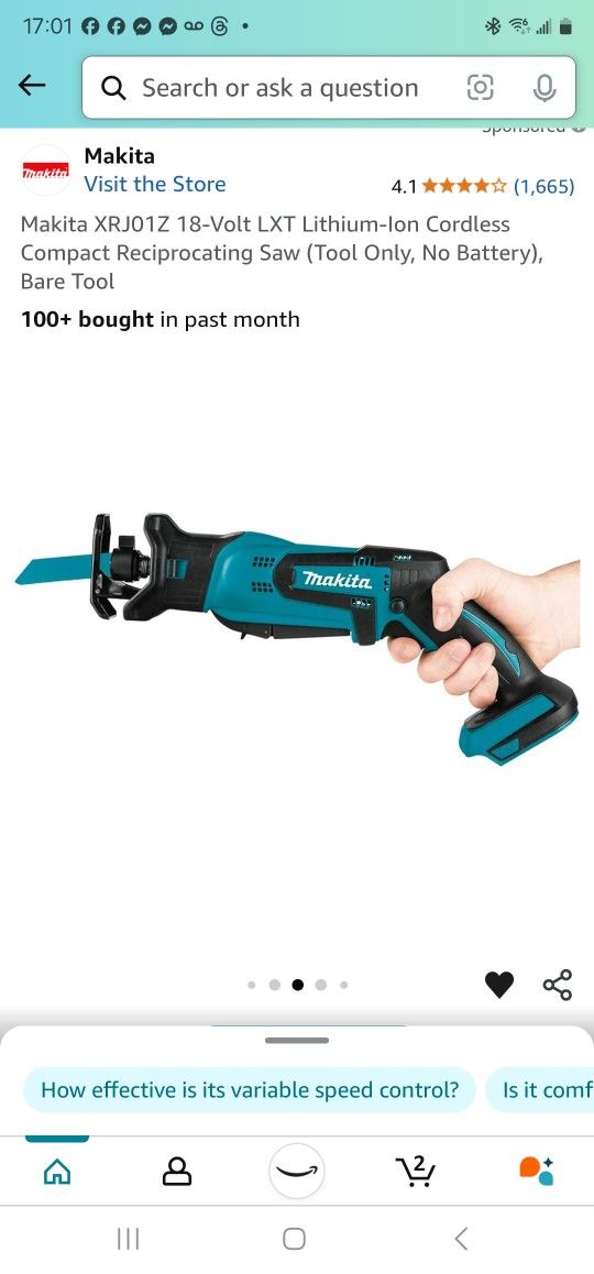 Makita 18v Cordless Compact Reciprocating Saw