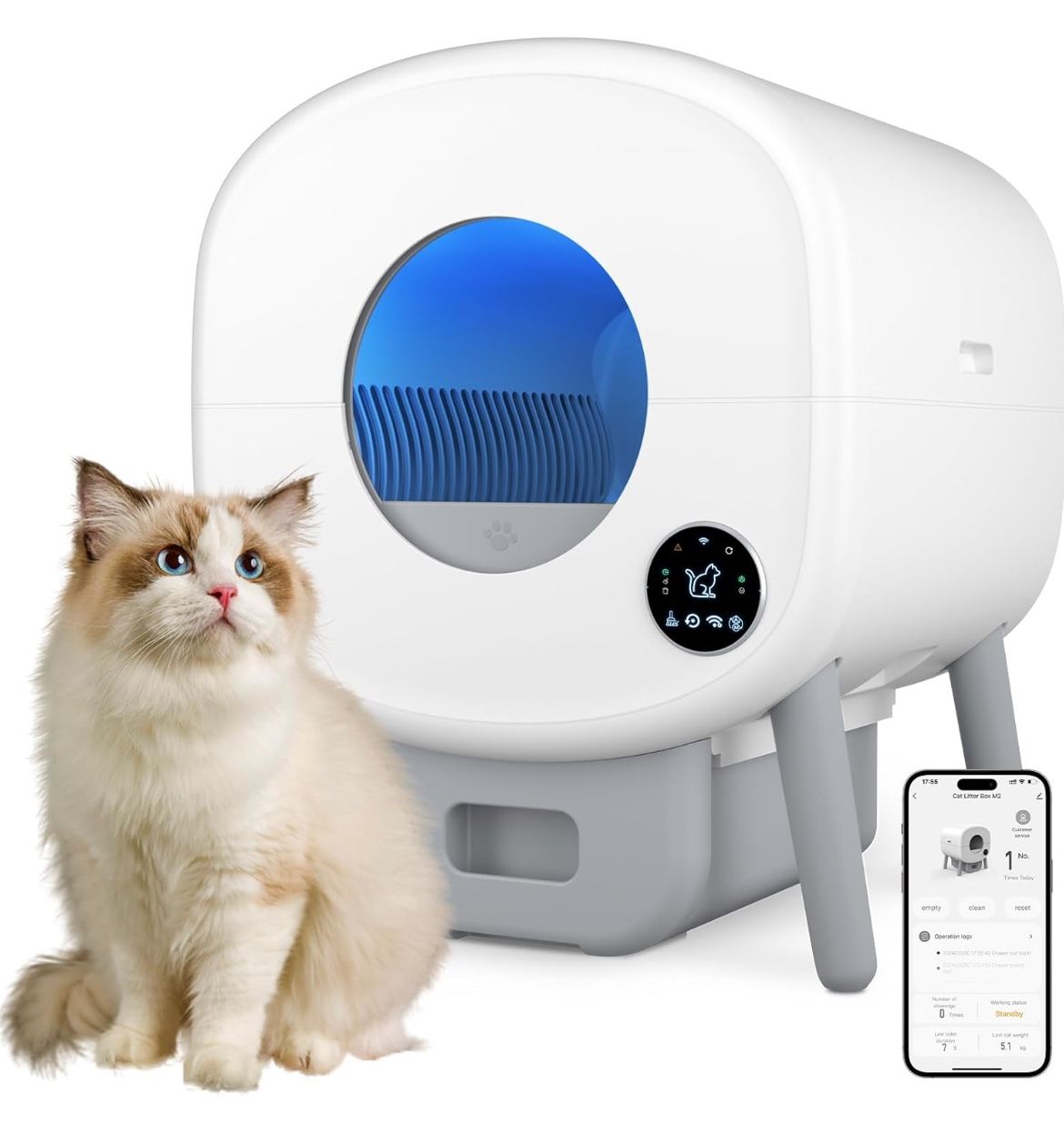 Brand new: Self Cleaning Litter Box - Amazon price $350+taxes ( check photos )