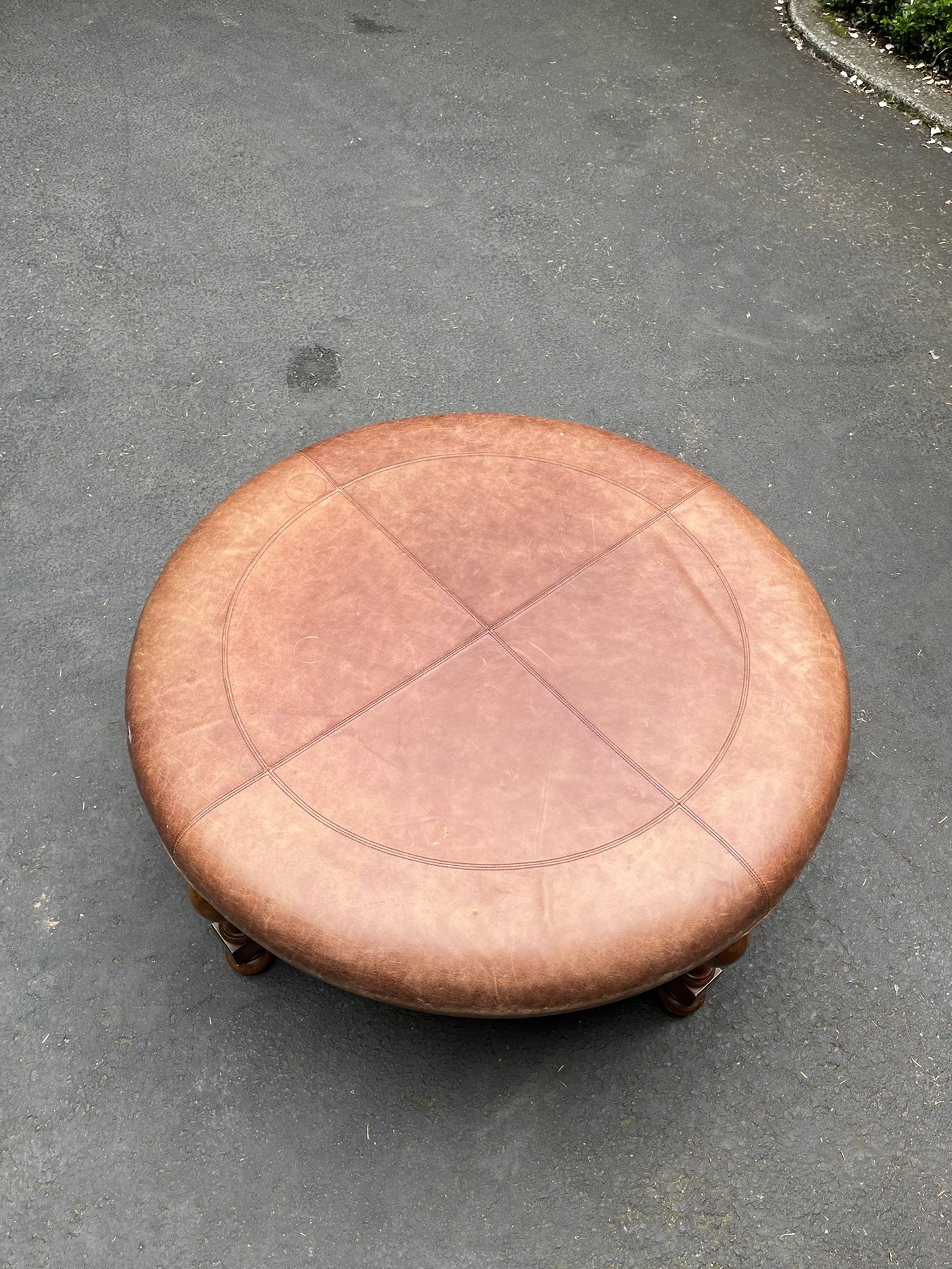 Genuine leather ottoman for Sale in Federal Way, WA OfferUp