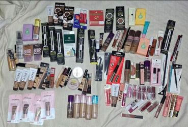 100 Pc Wholesale Makeup Lot Brand New CoverGirl NYX Revlon L'Oreal MCoBeauty MUB