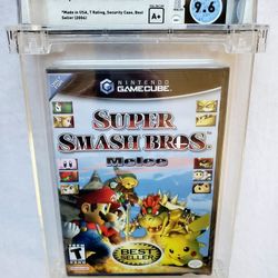 WATA 9.6 A+ Super Smash Bros Melee Nintendo GameCube New Sealed Black Graded! 
