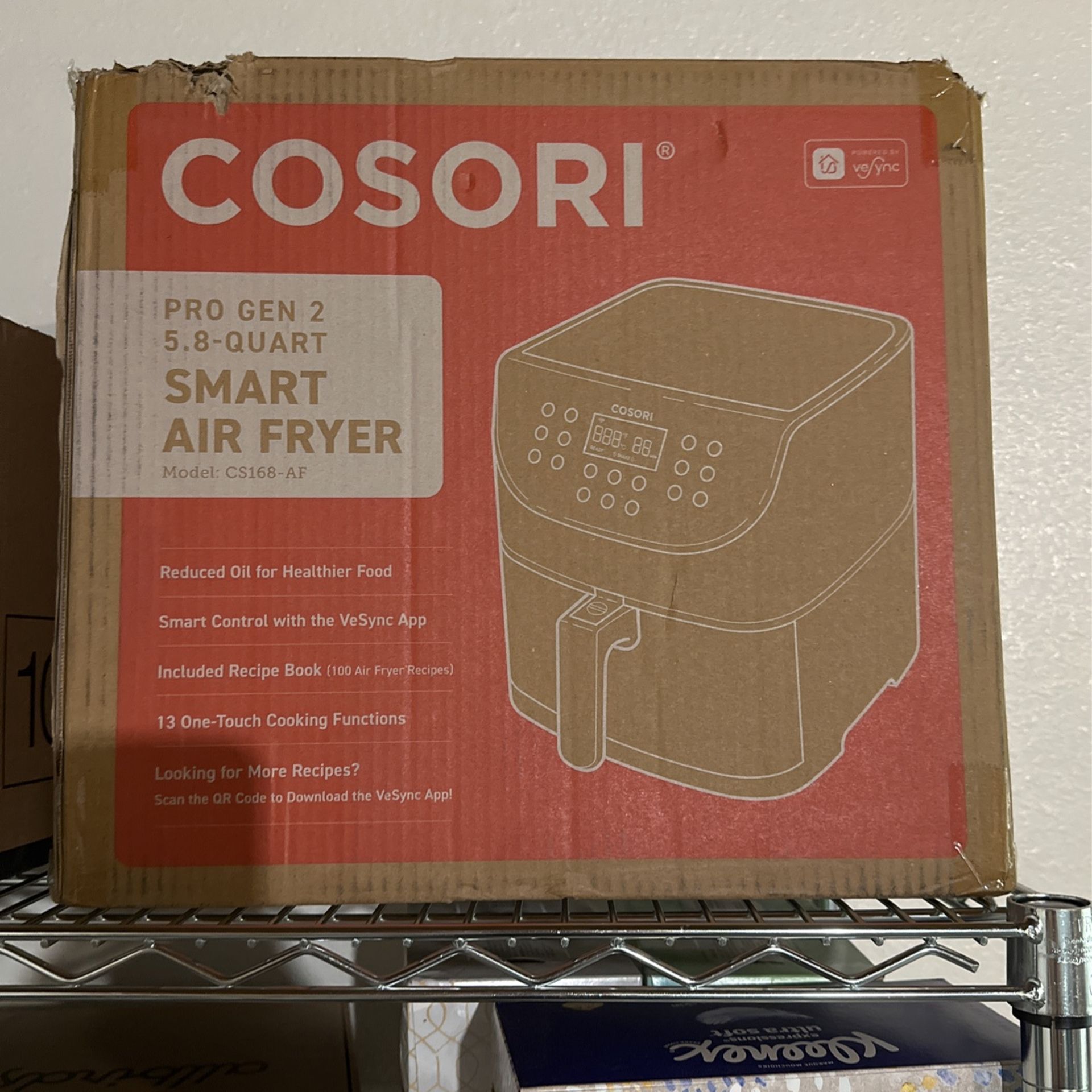 Cosori 5.8 Quart Air Fryer Brand New In Box CS168-AF