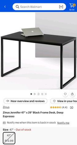 Zinus 47" Black Desk