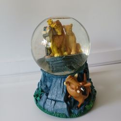 Vintage Disney Lion King Snow Globe Circle of Life Musical Mufasa Pride Retired