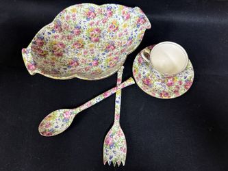 Royal Winton “Summertime” Salad Set and Cup and saucer