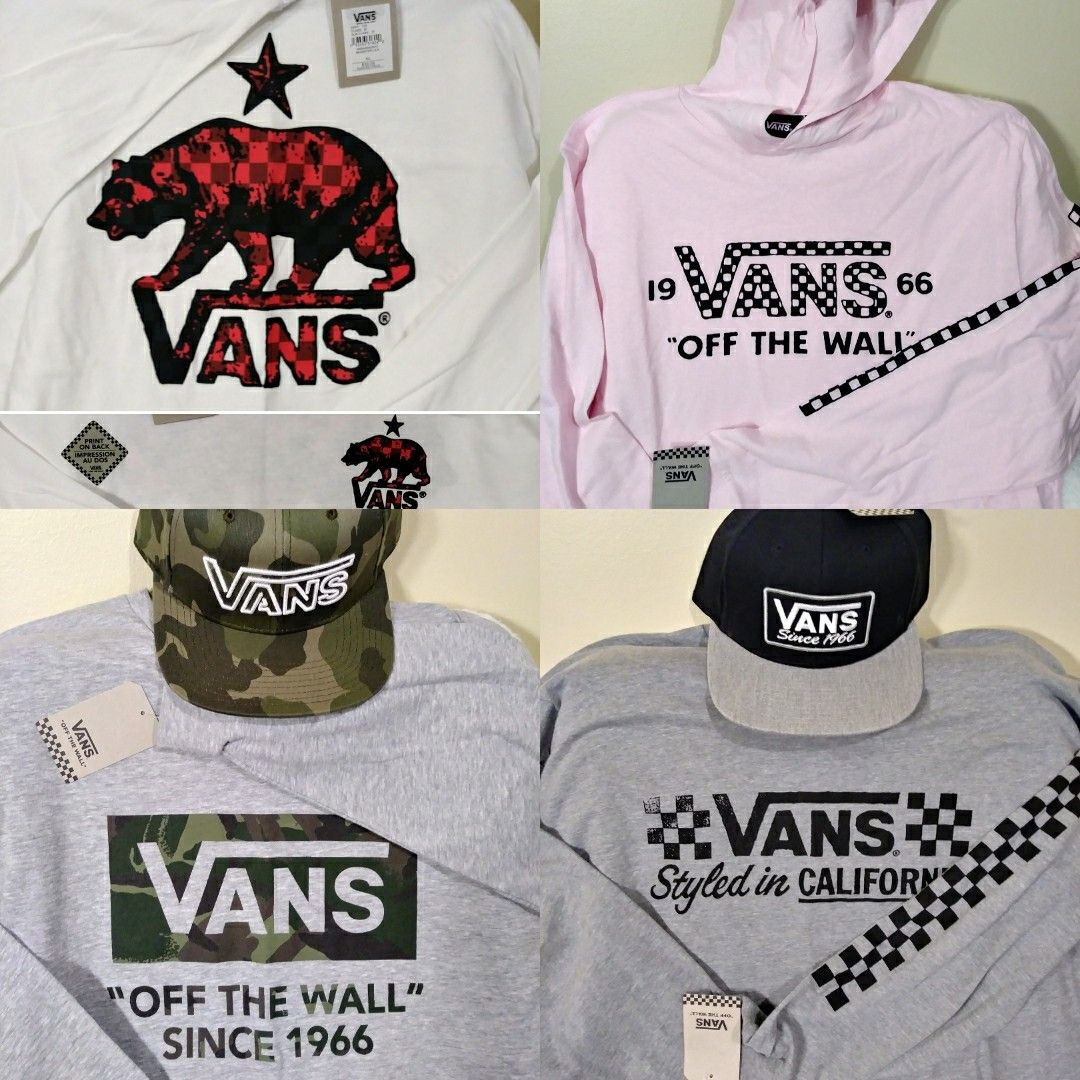 Vans Long Sleeve Tees and hats