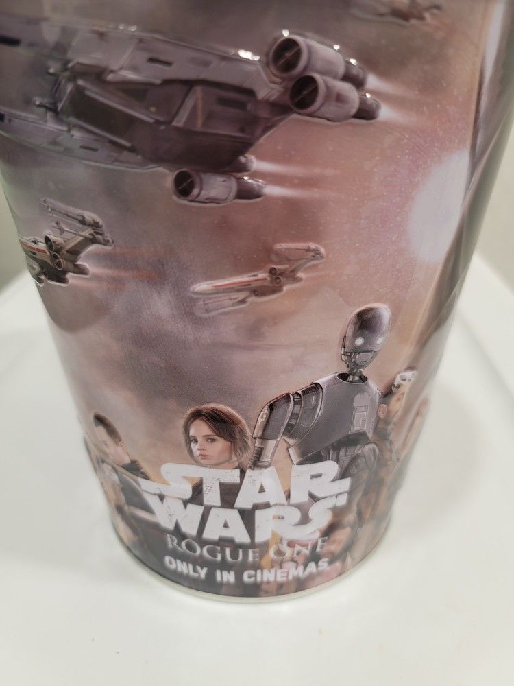 Star Wars Rogue One Metal Commemorative Movie Theater Popcorn Tin