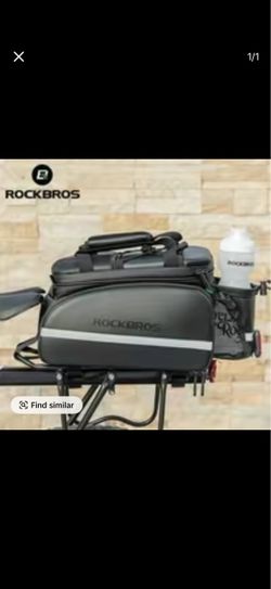 ROCKBROS Bike Rack Bag Trunk Waterproof Carbon Leather Bicycle Rear Seat Cargo Pack Pannier Handbag