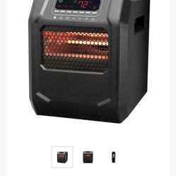 Comfort Zone CZ2018 Infrared Cabinet Space Heater, Quartz, 1500-Watt, Digital with Remote Control, Black