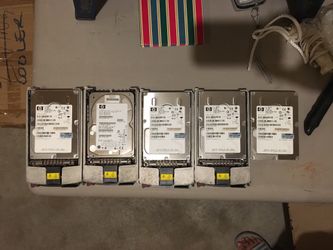 5 x HP 146gb 10k rpm Server Hard Drives with Caddy