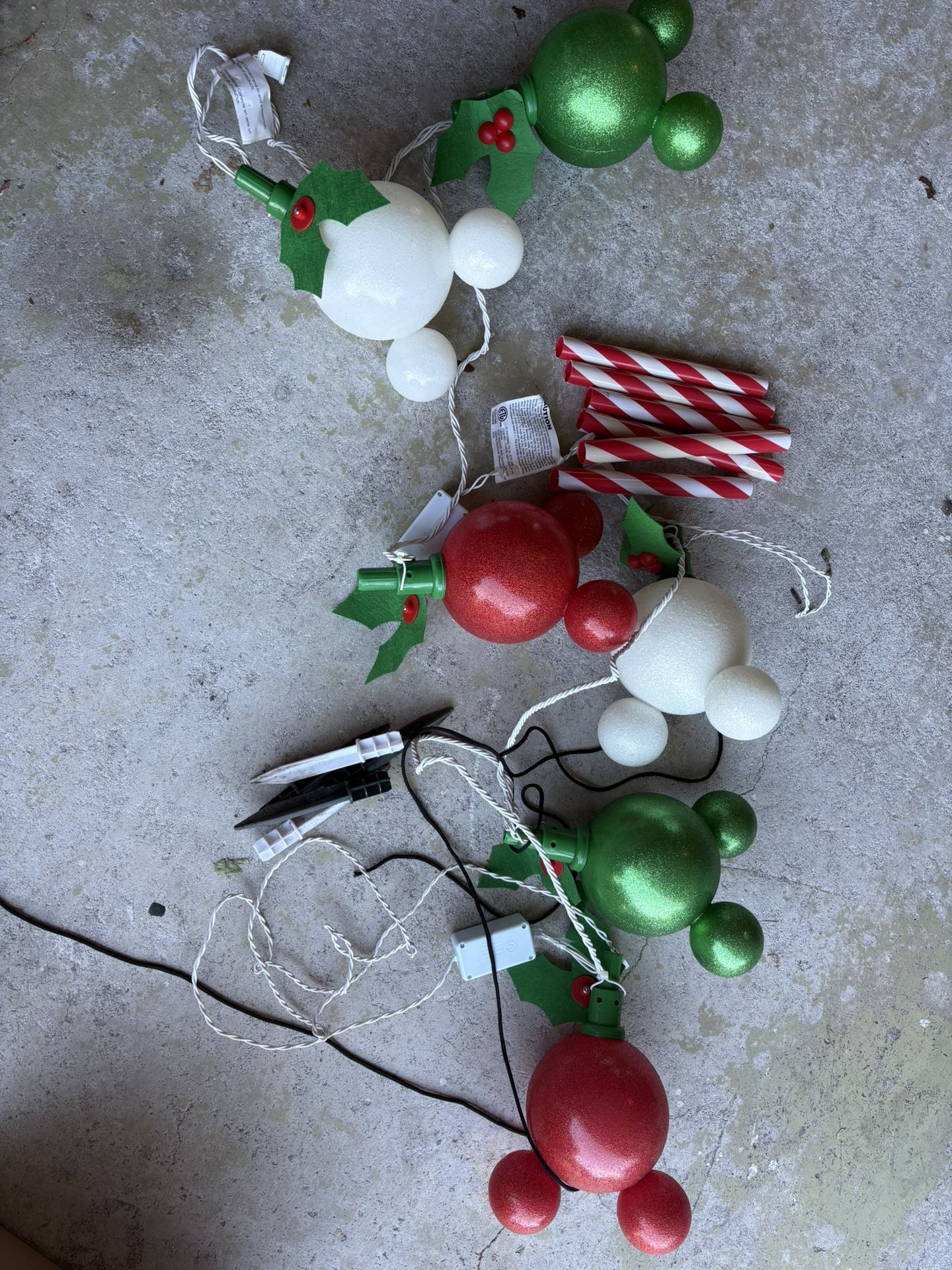 Disney Holiday Pathway Marker Lights – Mickey Ornament Style (Set of 2, each with 3 markers)