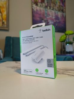 Belkin 20W Fast Lightning Charger (New in Box) for iPhones and iPads