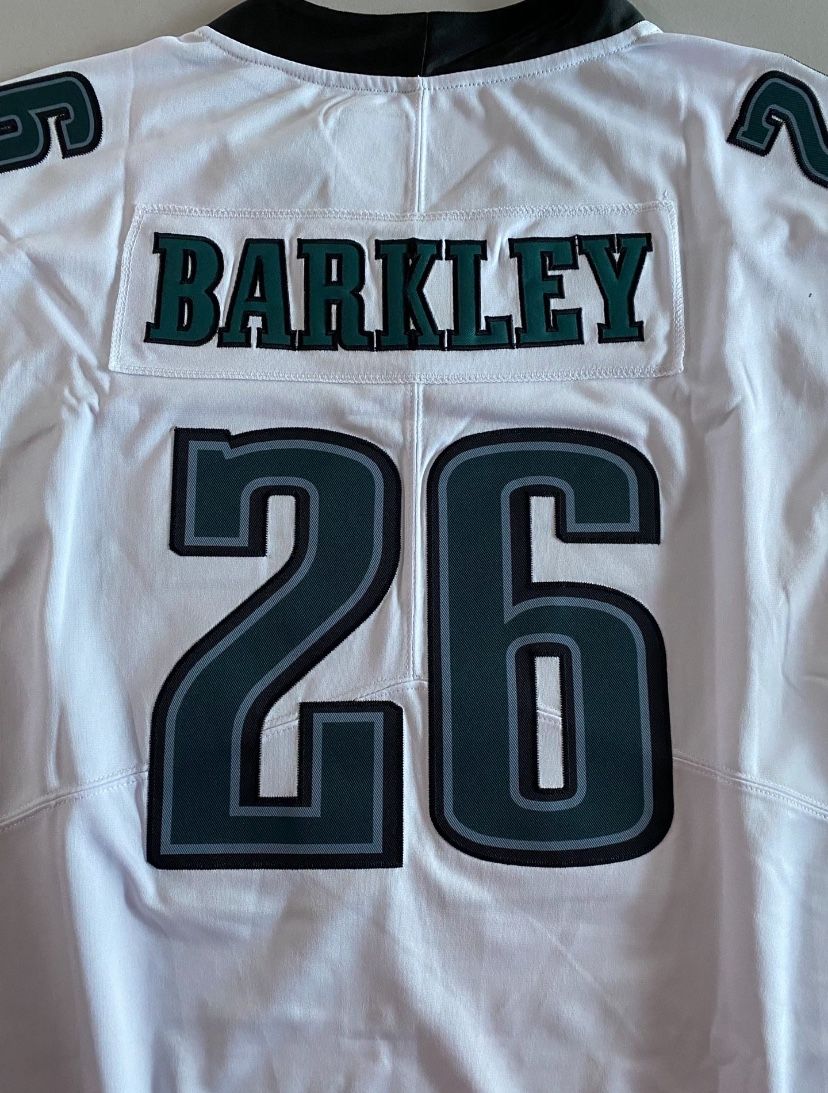 White Philadelphia Eagles Saquon Barkley jersey