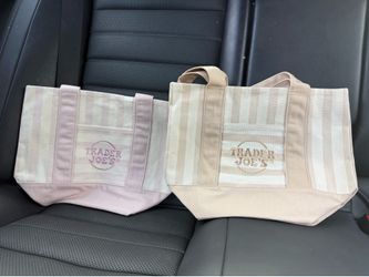 New Trader Joe’s Mini Striped Canvas Bags