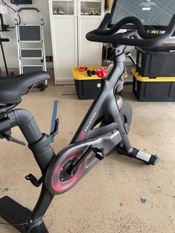 Peloton bike with shoes