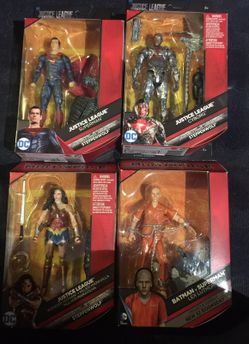 Justice league collectible 6 inch figures. D.C. Multiverse each sold separately