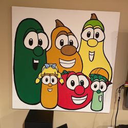 Veggietales Cast Canvas Painting ( 36 Inches X 36 Inches)