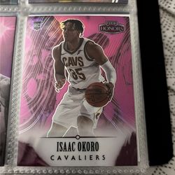 2020-21 Panini Chronicles Honors Pink #599 Isaac Okoro RC Cleveland Cavaliers