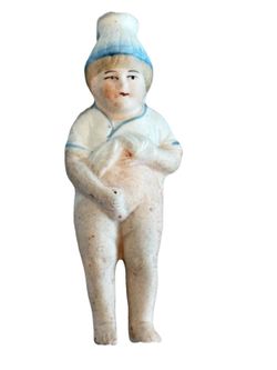 Naughty Boy Piano Babies Bisque Japan 4" Squirter Antique Toy vintage PEEING