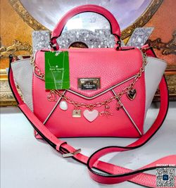 Vintage discontinued Kate Spade New with tags fine pebbled soft leather Satchel crossbody purse.  Highly sought after by collectors