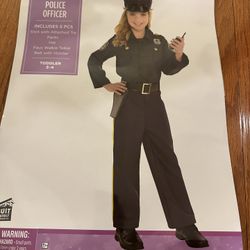 Police Officer Costume Toddler 3-4